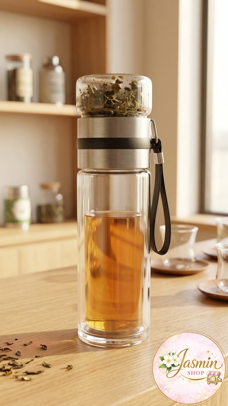 Bouteille de Thé avec Infuseur  350 ml/450 ml  زجاجة شاي مزودة بمصفاة